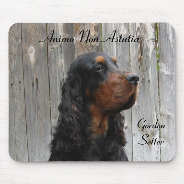 Animo Non Astutia, Gordon Setter Mousepad Musmatta (Framsidan)