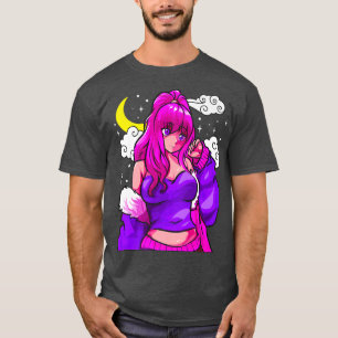 Animo och Manga Girl Japansk design T Shirt