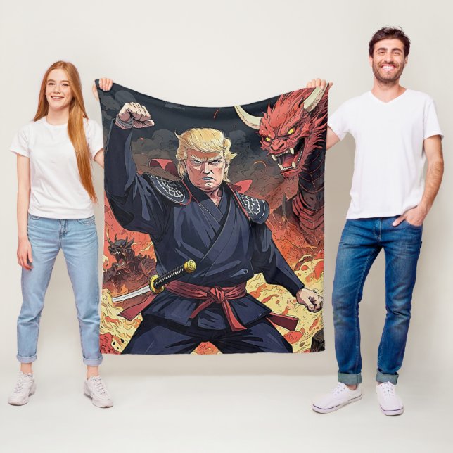 Animumtrump - upphöjd på framsidan fleecefilt (På plats)