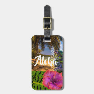 Anini strand, Kauai hawaiansk Collage - Aloha Bagagebricka