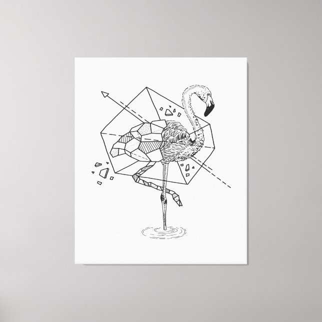 Aniometry Flamingo Gifts Älskare | Flamingo Älskar Canvastryck (Framsida)