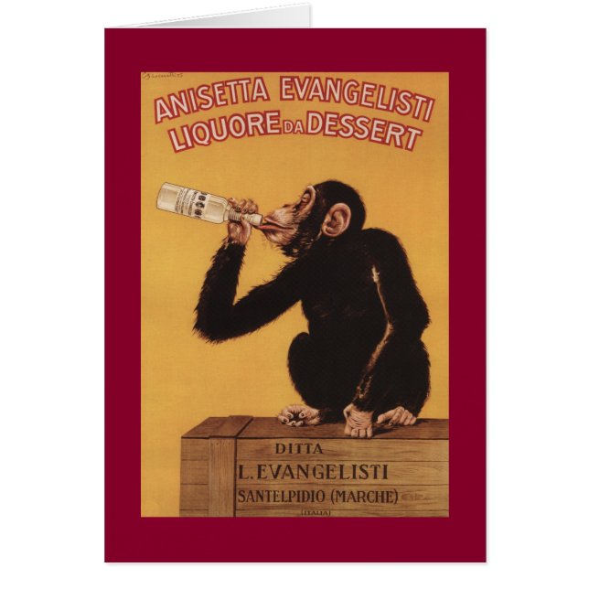 Anisetta Evangelisti Liquore da Dessert Hälsningskort (Framsidan)