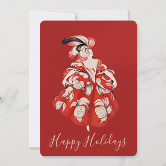 Anisette Red Holiday Flat Card Julkort