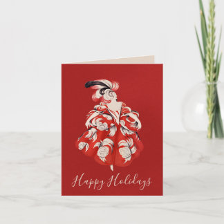 Anisette Red Holiday Folded Card Helgkort