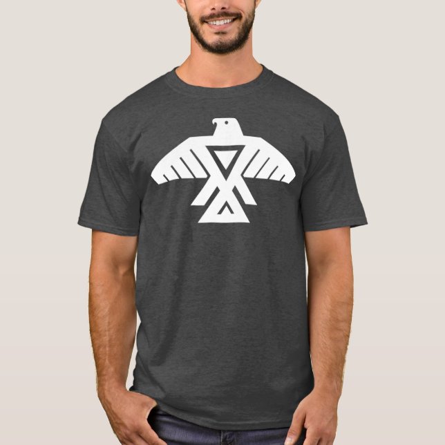 Anishinaabe Native American Thunderbird T Shirt (Framsida)