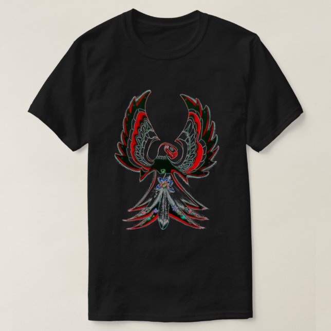 Anishinaabe Thunderbird Black Tee (Design framsida)