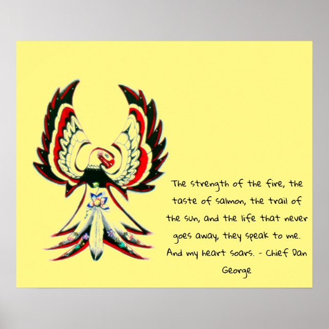 Anishinaabe Thunderbird inspirationcitat Poster (Framsidan)