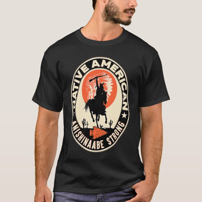 Anishinaabe Tribe Native Indian Pride Res T Shirt (Framsida)
