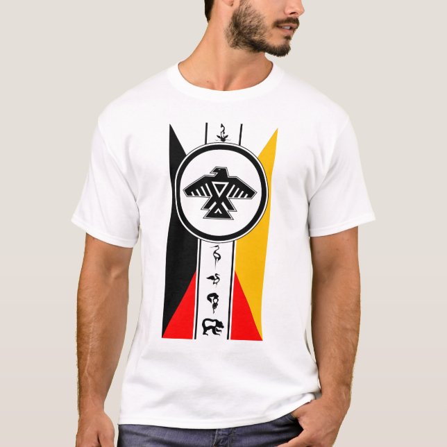 Anishinabek Dodem & T-tröja för 4 riktningar T Shirt (Framsida)