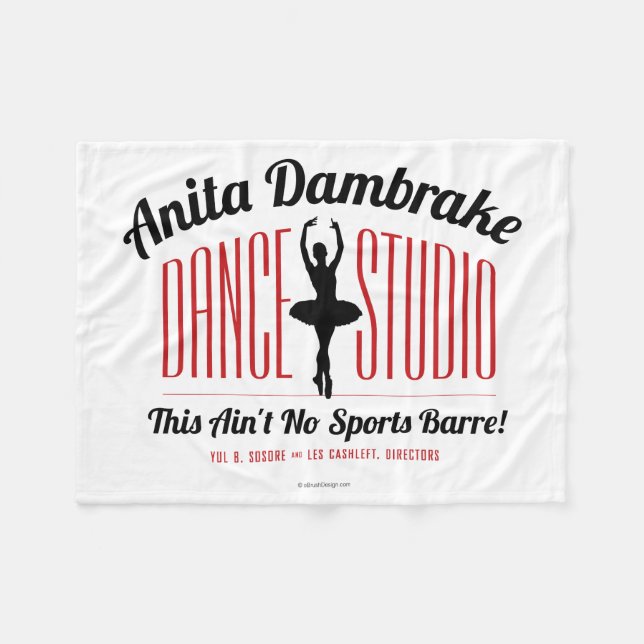 Anita Dambrobroms Dance Studio Fleecefilt (Framsidan (Horisontell))