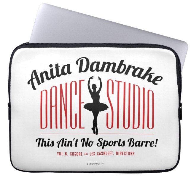 Anita Dambrobroms Dance Studio Laptop Sleeve (Framsidan)