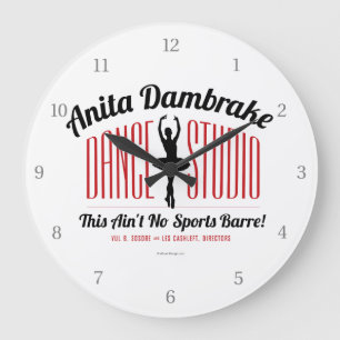 Anita Dambrobroms Dance Studio Large Clock Stor Klocka