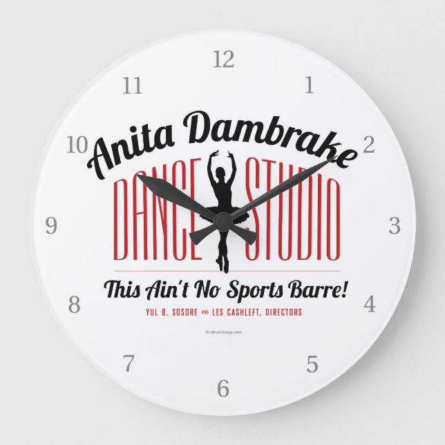 Anita Dambrobroms Dance Studio Large Clock Stor Klocka (Framsida)
