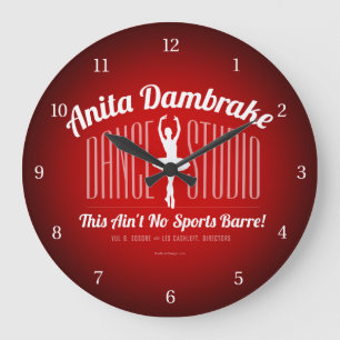 Anita Dambrobroms Dance Studio Large Clock Stor Klocka