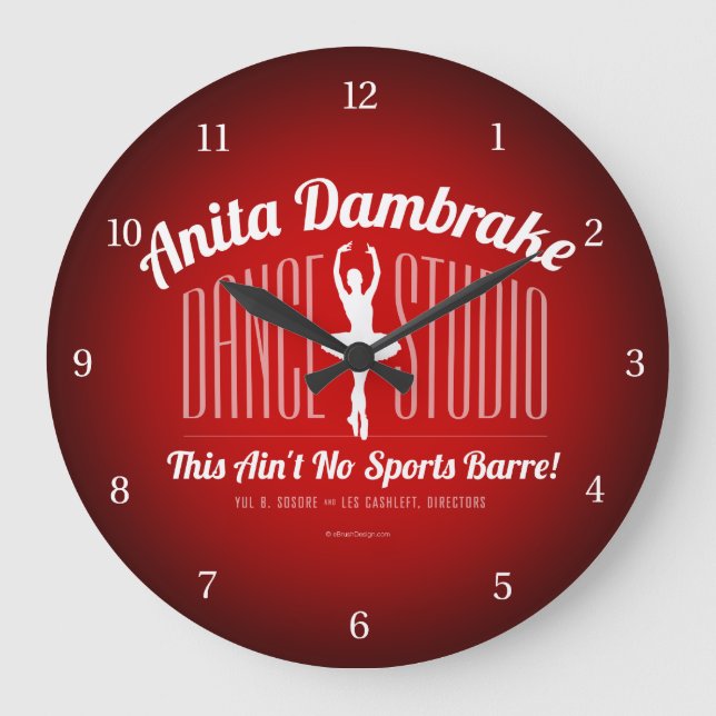 Anita Dambrobroms Dance Studio Large Clock Stor Klocka (Framsida)
