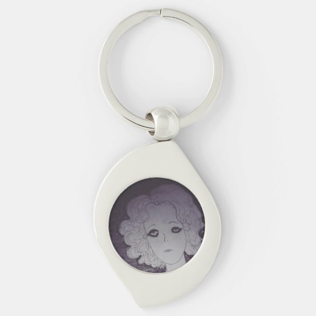 Anita förstör min kult swirl silverfärgad nyckelring (Framsidan)