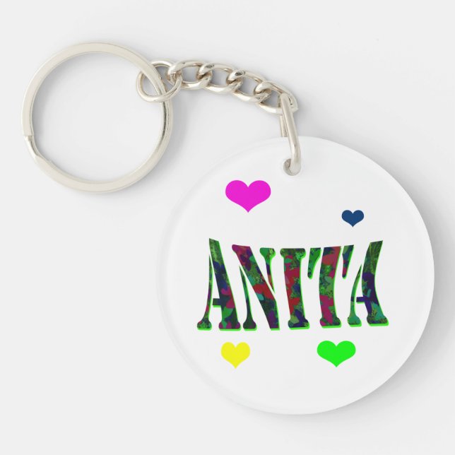 Anita, Namn Logotyp med Kärlek Hearts, (Framsidan)