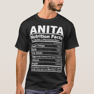 Anita Nutrition Facts T Anita Namn Birthday lyckli T Shirt