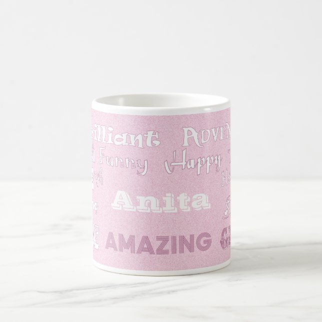 Anita rosa bästa vänmugg kaffemugg (Center)