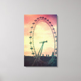 Anitiqued London Öga vid Sunrise Canvastryck