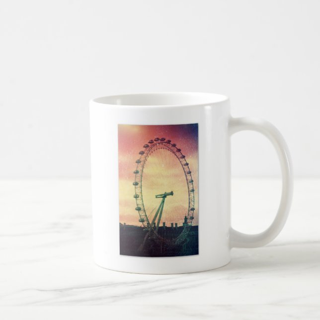 Anitiqued London Öga vid Sunrise Kaffemugg (Höger)