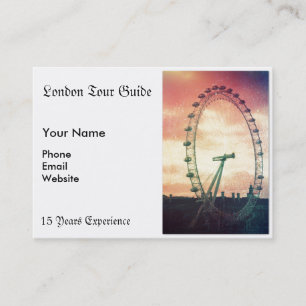 Anitiqued London Öga vid Sunrise Visitkort