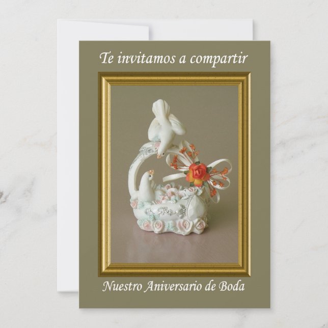 Aniversario de Bodas Inbjudningar (Framsida)