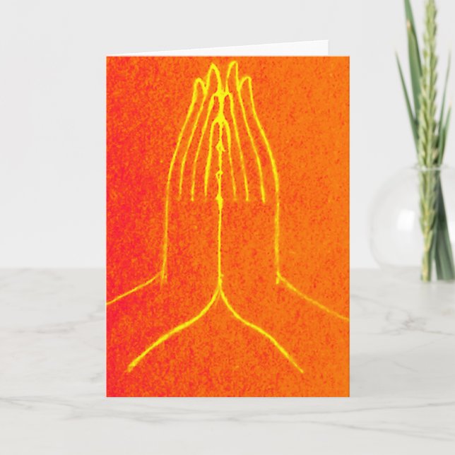 Anjali/Namaskara Mudra Greeting Card Kort (Framsida)