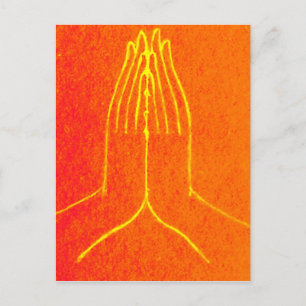 Anjali/Namaskara Mudra Postcard Vykort