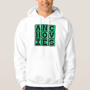 Anjovis, Smaklig Salladstillbehör Sweatshirt Med Luva