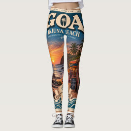 Anjuna strand Goa som det är Leggings