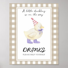 Ank-baby shower - Drycker, ta själv Poster