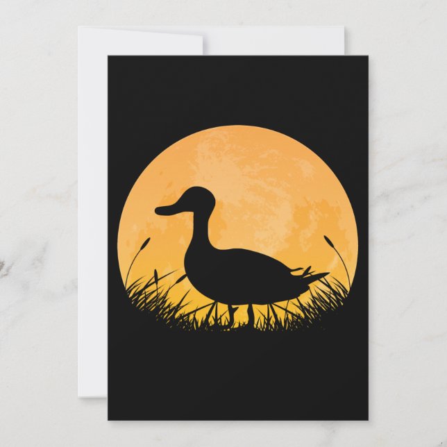 Ank lätt Halloween-outfit Mallard Dipper Moon Julkort (Framsida)