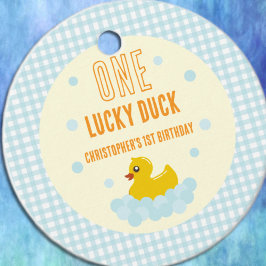 Anka 1:a födelsedag gåvor etiketter