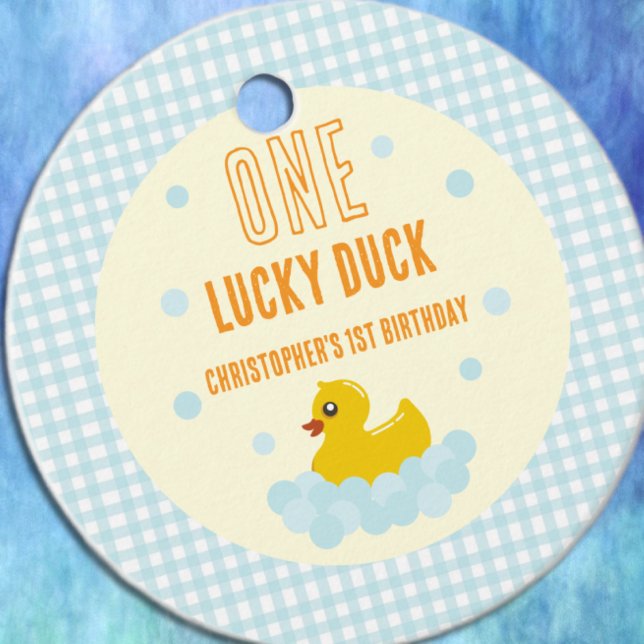 Anka 1:a födelsedag gåvor etiketter (Skapare uppladdad)