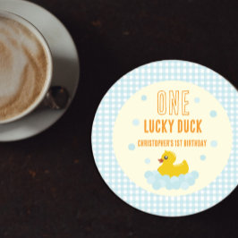 Anka 1:a födelsedag underlägg papper rund