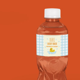 Anka 1-årsdag vattenflaskor etikett