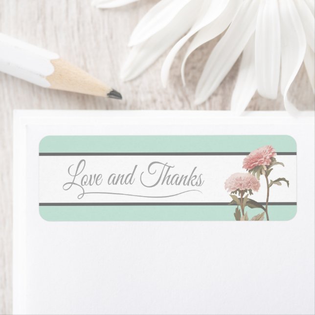 anka, äggblått kärlek och tack returadress etikett (Insitu)