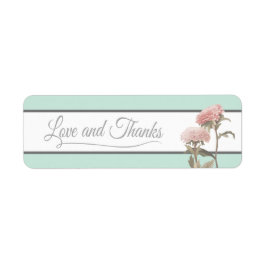 anka, äggblått kärlek och tack returadress etikett