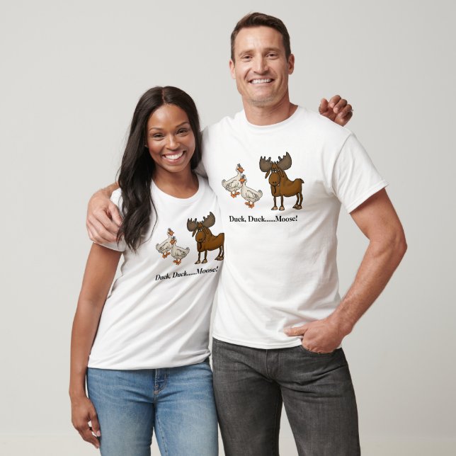 Anka, Älg Moose Rolig Herr/ Pojke Jakt T-shirt (Unisex)