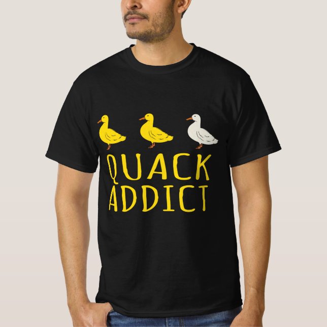 Anka Älskare - Quack Addict T Shirt (Framsida)
