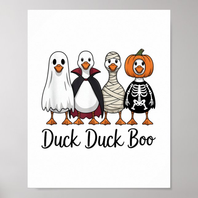 Anka Anka Boo Funny Goose Halloween Costume_1 Poster (Framsidan)