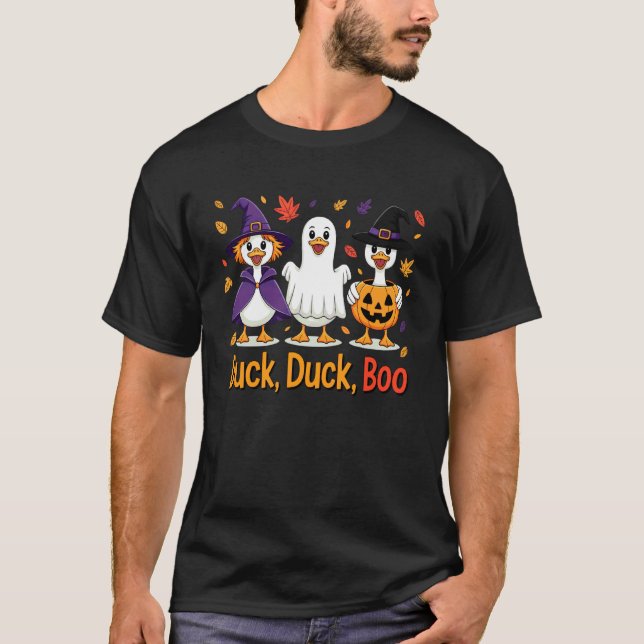 Anka Anka Boo Roligt Halloween-kostym Anka T Shirt (Framsida)
