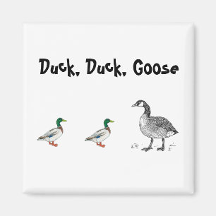 Anka Anka Goose Funny Kids Game Tecknad Pun Magnet