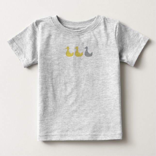 Anka Anka Grått Anka Kids Shirt T-shirt (Framsida)