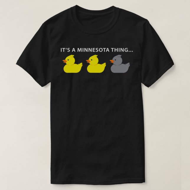 Anka Anka Grått Anka Minnesota T Shirt (Design framsida)