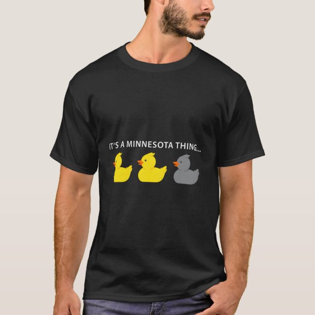 Anka Anka Grått Anka Minnesota T Shirt (Framsida)