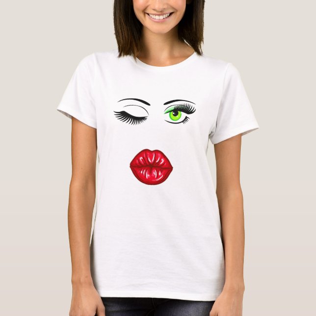 Anka Ansikte Selfie Woman Ansikte T Shirt (Framsida)
