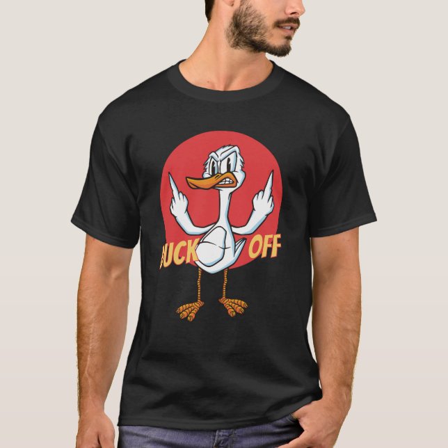 Anka Av Funny Anka Mitten Finger Pun T Shirt (Framsida)