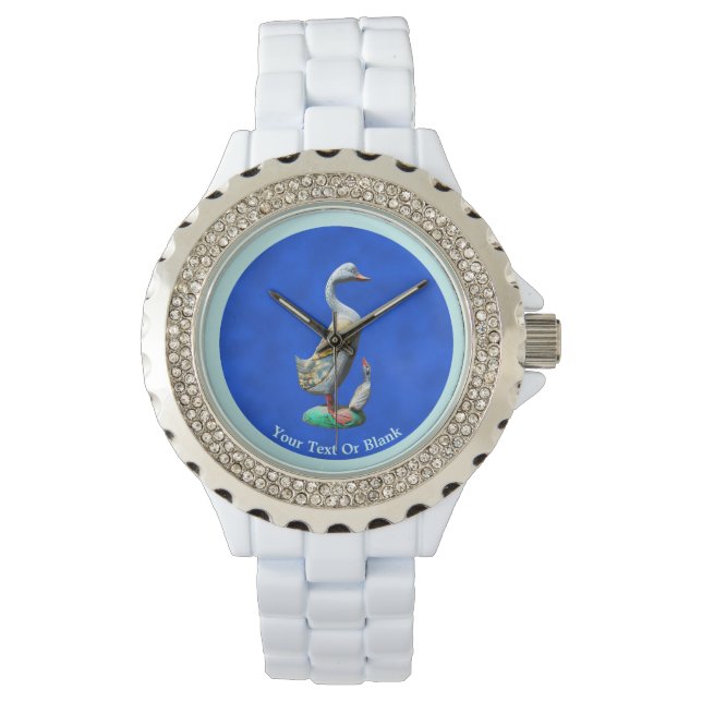 Anka av viltlevande trä armbandsur (Framsida)